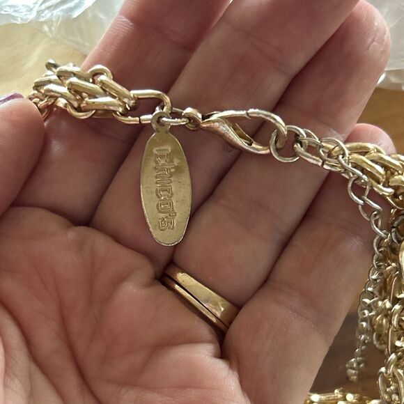 Chicos Necklace Lot of 4 Modern Costume Jewelry 2 Long 1 Bib 1 Statement - Picture 13 of 15